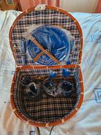 Panier de picnic en bambou et cuir, Hobby en Vrije tijd, Picknickmanden, Ophalen