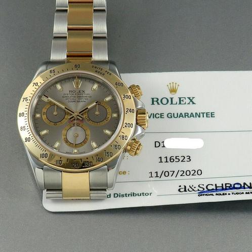 Rolex Daytona 116523 Gray Steel Gold D-Series-2006, Handtassen en Accessoires, Horloges | Heren, Zo goed als nieuw, Polshorloge