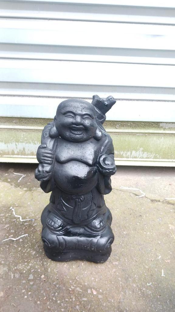 statue de bouddha rieur voyageur pierre reconstituée 50 cm, Jardin & Terrasse, Statues de jardin, Neuf, Bouddha, Pierre, Enlèvement ou Envoi