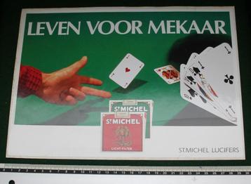 Grote sticker reclame  lucifers St. Michel beschikbaar voor biedingen