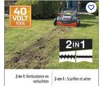 Powerplus verticuteer en beluchtingsmachine op accu (excl), Tuin en Terras, Accu, Ophalen of Verzenden, Zo goed als nieuw