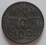 Belgium 1942 - 10 Cent Zink VL/FR - Leopold III/Morin 492, Losse munt, Verzenden