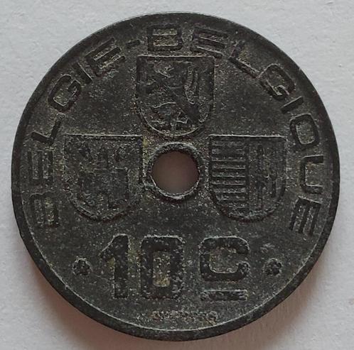 Belgium 1942 - 10 Cent Zink VL/FR - Leopold III/Morin 492, Timbres & Monnaies, Monnaies | Belgique, Monnaie en vrac, Envoi