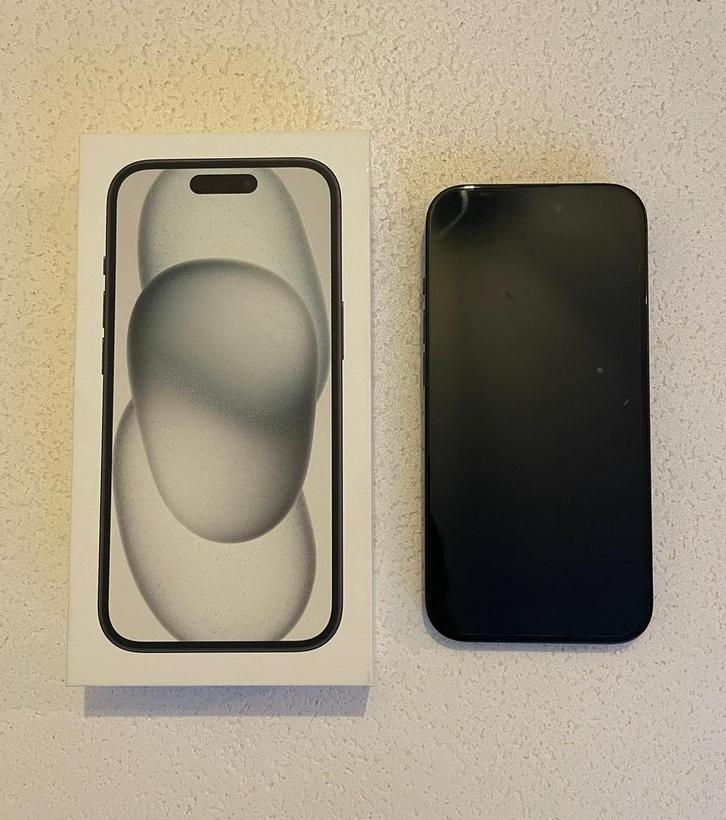 iPhone 15 128 GB black, Télécoms, Téléphonie mobile | Apple iPhone, Comme neuf, 128 GB, iPhone 15, Noir, Enlèvement