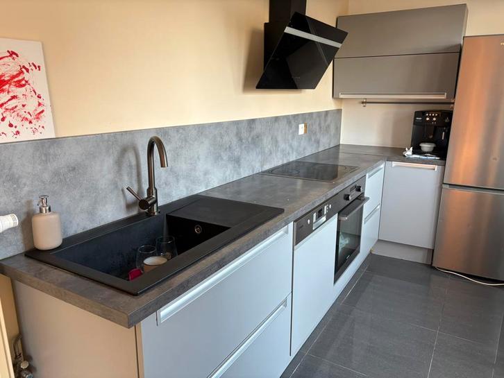 Cuisine équipée, Huis en Inrichting, Keuken | Complete keukens, Gebruikt, Hoekkeuken, Grijs, Ophalen