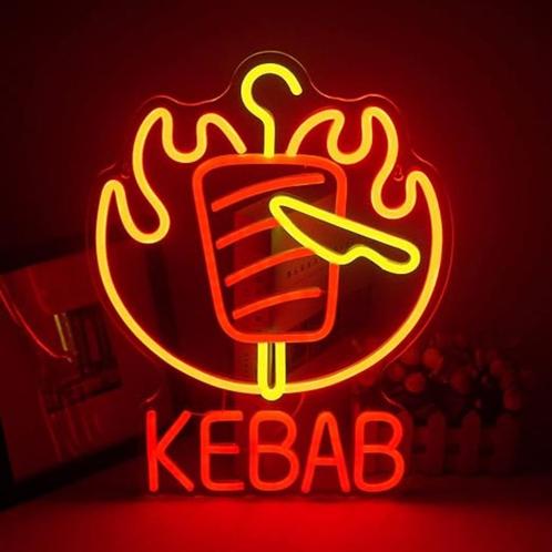 neonlicht Kebab Neonbord SNELLE GRATIS LEVERING, Huis en Inrichting, Woonaccessoires | Wanddecoraties, Nieuw, Verzenden
