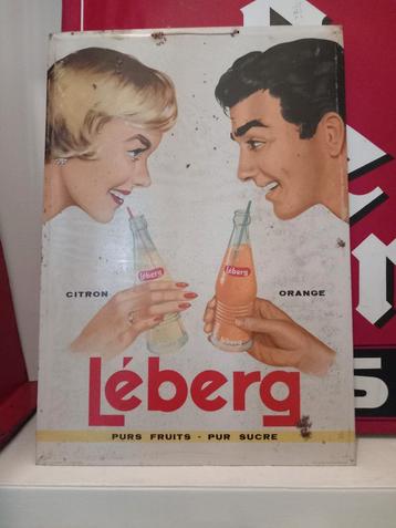 Blikken Leberg reclame bordje 1961 