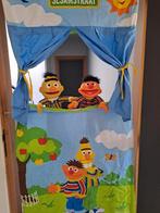 Originele poppenkast Sesamstraat met 6 handpoppen, Kinderen en Baby's, Ophalen, Zo goed als nieuw
