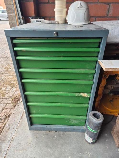 Metalen gereedschapskist met lades, Doe-het-zelf en Bouw, Gereedschapskisten, Gebruikt, Ophalen