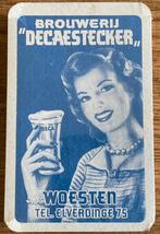 Oude speelkaarten BROUWERIJ DECAESTECKER/WOESTEN/TEL.75, Verzamelen, Speelkaarten, Jokers en Kwartetten, Ophalen of Verzenden