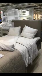 Boxspring Lauvik donkerbeige 2 persoons Ikea, Huis en Inrichting, Slaapkamer | Boxsprings, Ophalen, Gebruikt, Tweepersoons, Beige
