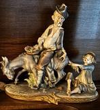 Porceleinen beeldje - Capodimonte Man op ezel, Enlèvement, Comme neuf, Autres types