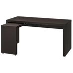 Bureau ikea noir (malm), Zo goed als nieuw, Ophalen, Bureau