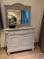 Ladekastje met losse spiegel geverfd met grijze krijtverf, Ophalen, Gebruikt