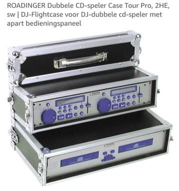 Flightcase Roadinger voor dubbel cd speler 19 inch  beschikbaar voor biedingen
