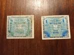 Lot de 2 billets militaires US WW2 1944, Collections, Autres types, Armée de terre, Enlèvement ou Envoi