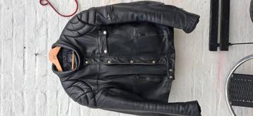 Leder moto vest met bescherming.Large beschikbaar voor biedingen