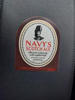 Oud bieretiket Navy's brouwerij La Marine Brussel, Verzamelen, Biermerken, Ophalen of Verzenden