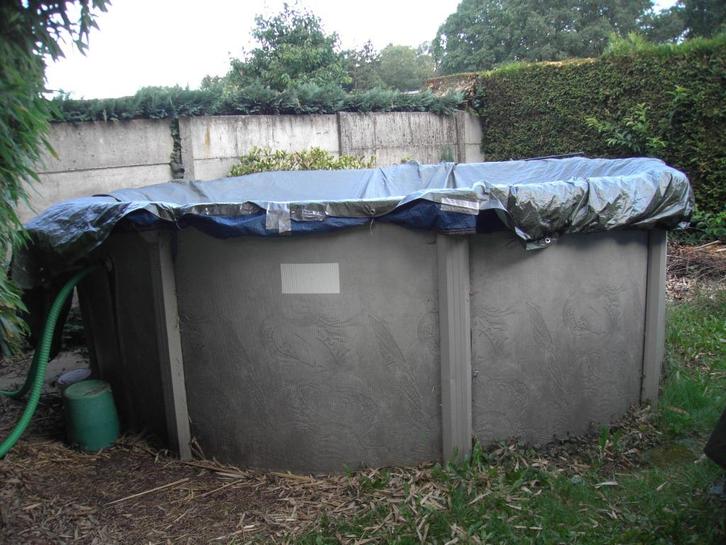 Mooi opzetzwembad met metalen wand ca.4m, hoog 1,2m +toebeh, Tuin en Terras, Zwembaden, Gebruikt, Opzetzwembad, 120 cm of meer