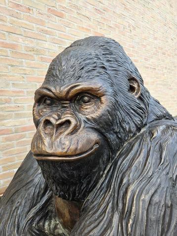 BRONZEN LEVENSGROTE GORRILA TOPSTUK EN ZEER LAGE PRIJS !!! beschikbaar voor biedingen