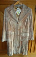 Elegante lederen mantel, Kleding | Dames, Jassen | Zomer, M & S, Beige, Maat 42/44 (L), Nieuw