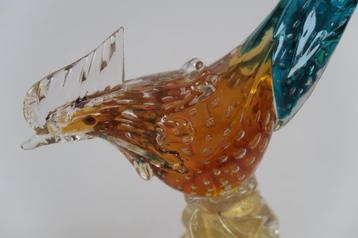 Coq vintage en verre de Murano