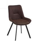Eetkamerstoelen - Set van 4 (NIEUWSTAAT) - Colenis Zera, Ophalen, Metaal, Bruin, Nieuw