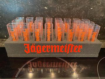 Jägermeister shot-glaasjes in houder  beschikbaar voor biedingen
