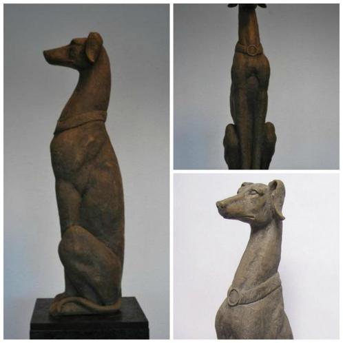 groot statige honden beeld whippet greyhound windhond, Antiek en Kunst, Kunst | Beelden en Houtsnijwerken, Ophalen of Verzenden