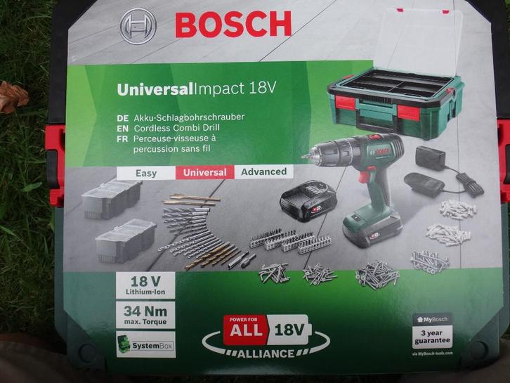 Visseuse Bosch et cloueuse, Bricolage & Construction, Outillage | Foreuses, Neuf, Foreuse et Perceuse, 400 à 600 watts, Mécanisme de percussion