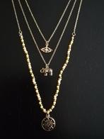 Gouden halsketting, Handtassen en Accessoires, Kettingen, Ophalen of Verzenden, Zo goed als nieuw, Goud, Met hanger