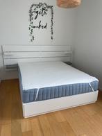 Tweepersoonsbed inclusief matras 160cm x 200cm, Ophalen, Overige materialen, Wit, Tweepersoons