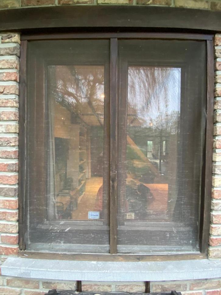 Châssis en bois/PVC – différentes tailles – bon état, Bricolage & Construction, Vitres, Châssis & Fenêtres, Utilisé, Fenêtre de façade ou Vitre