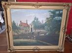 Groot Olieverfschilderij – “Bruges, Pont du Béguinage”, Antiek en Kunst, Ophalen