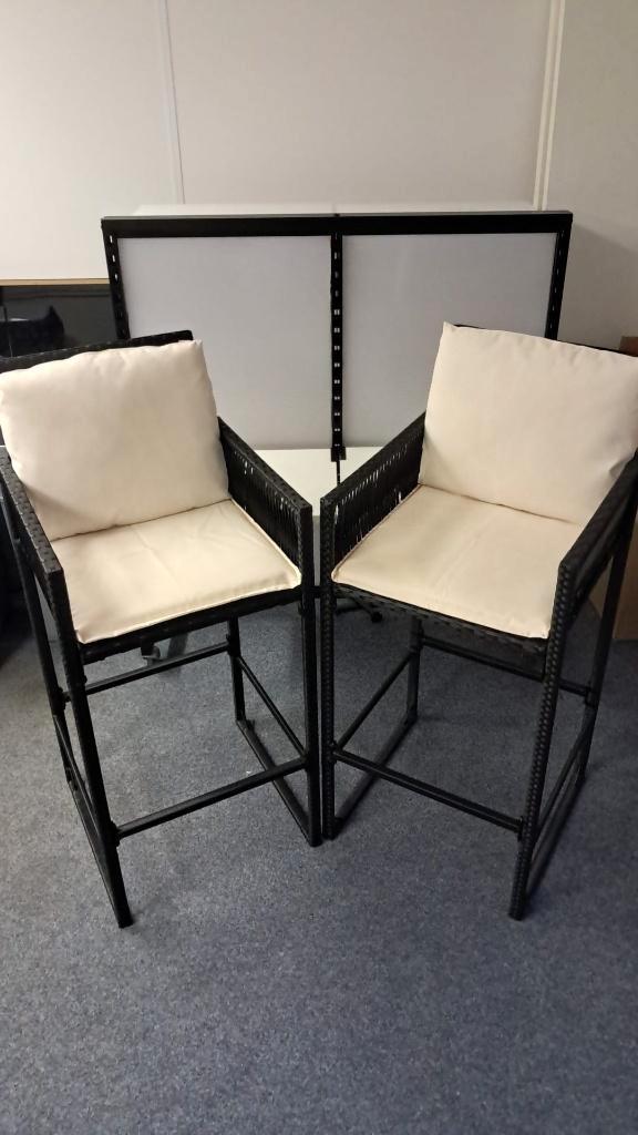 NIEUW hoge tuinbarkrukken / 2 stuks, Jardin & Terrasse, Chaises de jardin, Neuf, Synthétique, Enlèvement