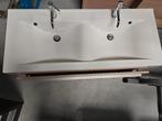 Dubbele lavabo 120x50, Huis en Inrichting, Badkamer | Badkamermeubels, Ophalen, Gebruikt, Spiegelkast