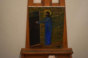 Schilderij van Jezus die op de deur klopt, door joky kamo, 2