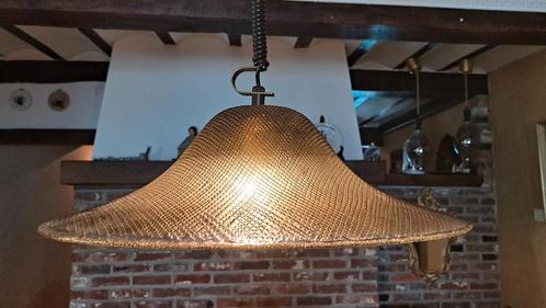 Vintage Peill & Putzler glazen hanglamp, Huis en Inrichting, Lampen | Hanglampen, Zo goed als nieuw, Glas, Ophalen