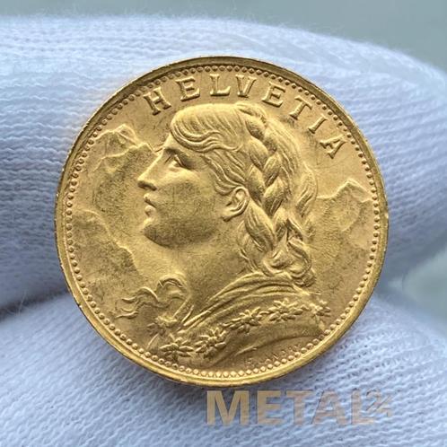 20Fr GOUD VRENELIS (Zwitserland), Postzegels en Munten, Edelmetalen en Baren, Goud, Ophalen of Verzenden