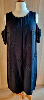 123 ~ zwarte jurk met parels, Kleding | Dames, Zwart, Maat 42/44 (L), Ophalen of Verzenden, Zo goed als nieuw