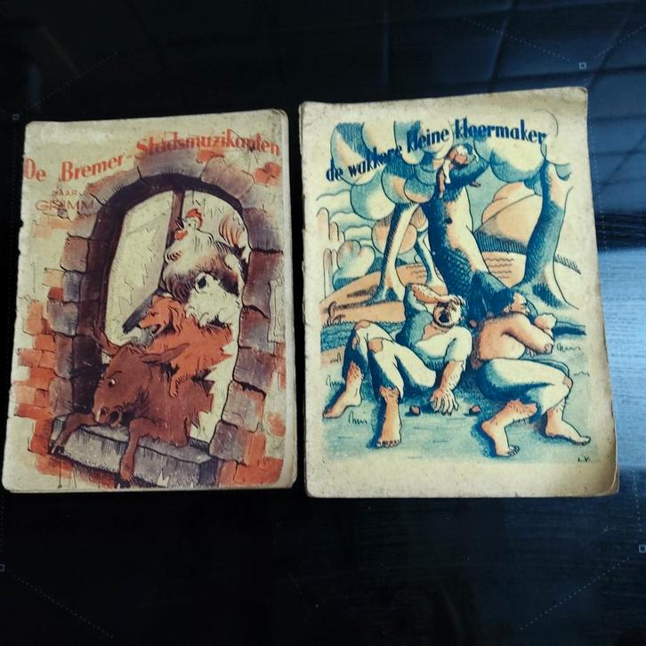 2 oude sprookjesboekjes jaren 1950., Antiek en Kunst, Antiek | Boeken en Manuscripten, Ophalen of Verzenden