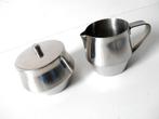 Inox melkkannetje en suikerpotje, Verzenden, Zo goed als nieuw, Overige materialen, Overige typen