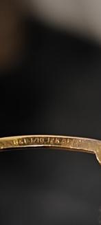 Lunettes vintage or 1/10, Enlèvement ou Envoi, Utilisé, Jaune, Lunettes