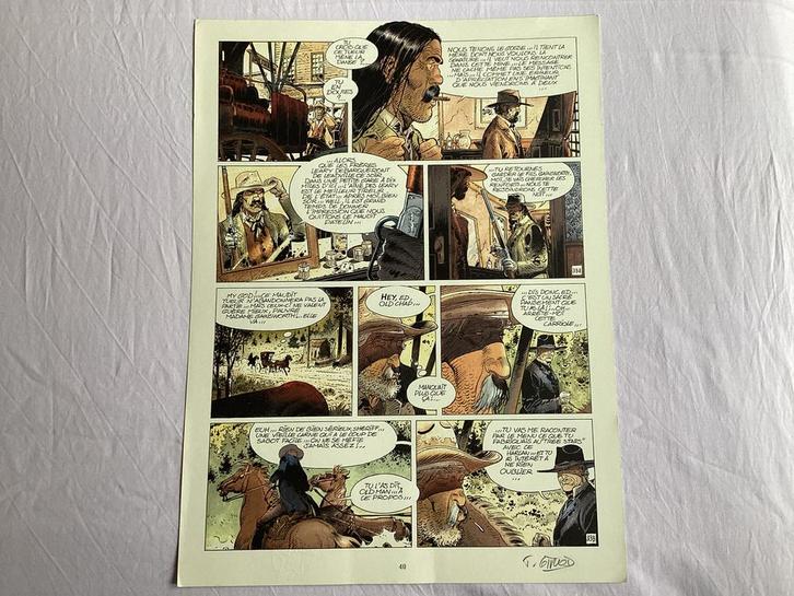 DURANGO - 44,7 x 33,3 cm gesigneerd en reliëfstempel, Verzamelen, Stripfiguren
