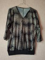 Modieuze Blouse met Print en Decoratieve Rits van Cassis - M, Kleding | Dames, Blouses en Tunieken, Cassis, Wit, Ophalen of Verzenden