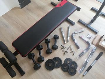 Kit Complet Musculation : Banc + 4 Haltères + Barre traction beschikbaar voor biedingen