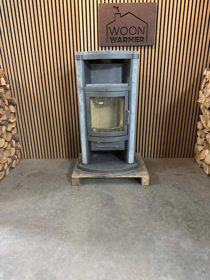 24104 Speksteenkachel Bk Topas 8kw, Huis en Inrichting, Kachels, Gebruikt, Vrijstaand, Houtkachel, Hout, Ophalen