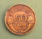 1931 50 centimes Morlon France, Postzegels en Munten, Munten | Europa | Niet-Euromunten, Frankrijk, Ophalen, Losse munt