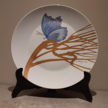 Rosenthal decoratief porseleinen bord versierd met vlinder