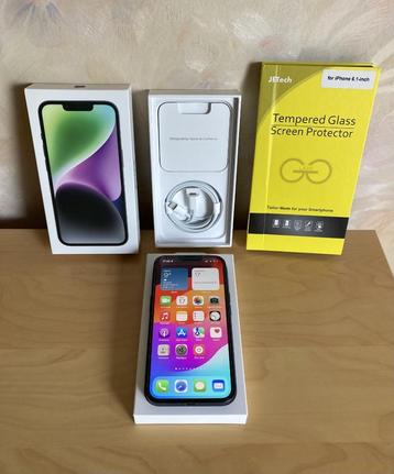 Apple iPhone 14 Midnight 128GB + 3 housses + Verre Trempé